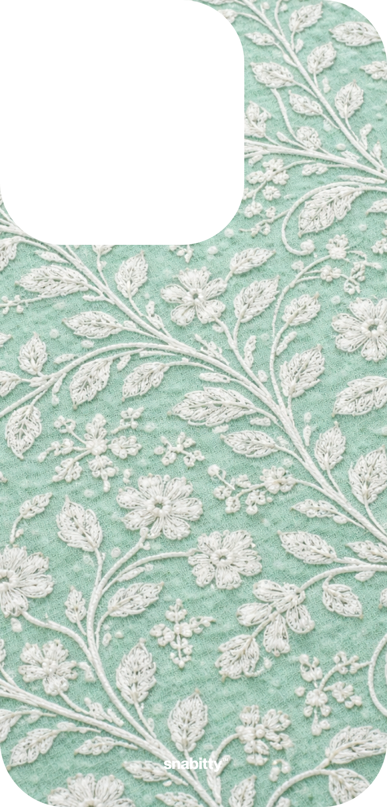 Mint Green Bel aur Phool Chikankari