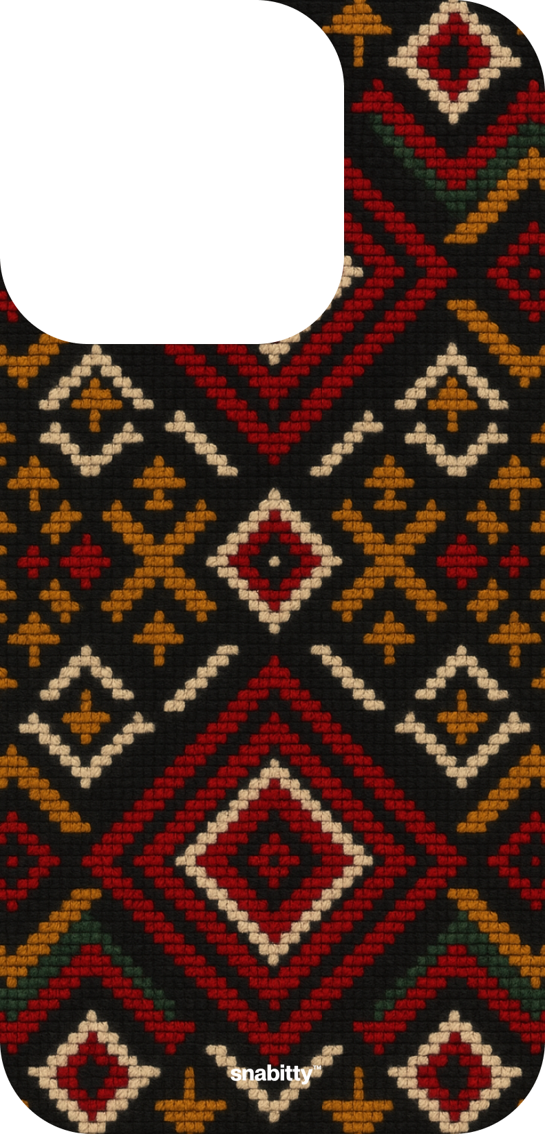Kullu Shawl - Gold wool on black base