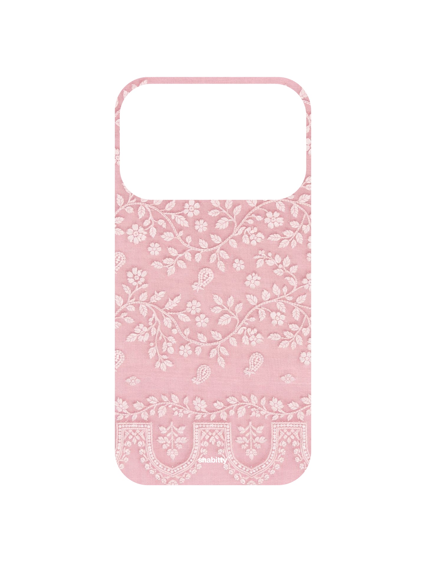 Baby Pink Bel aur Phool Chikankari