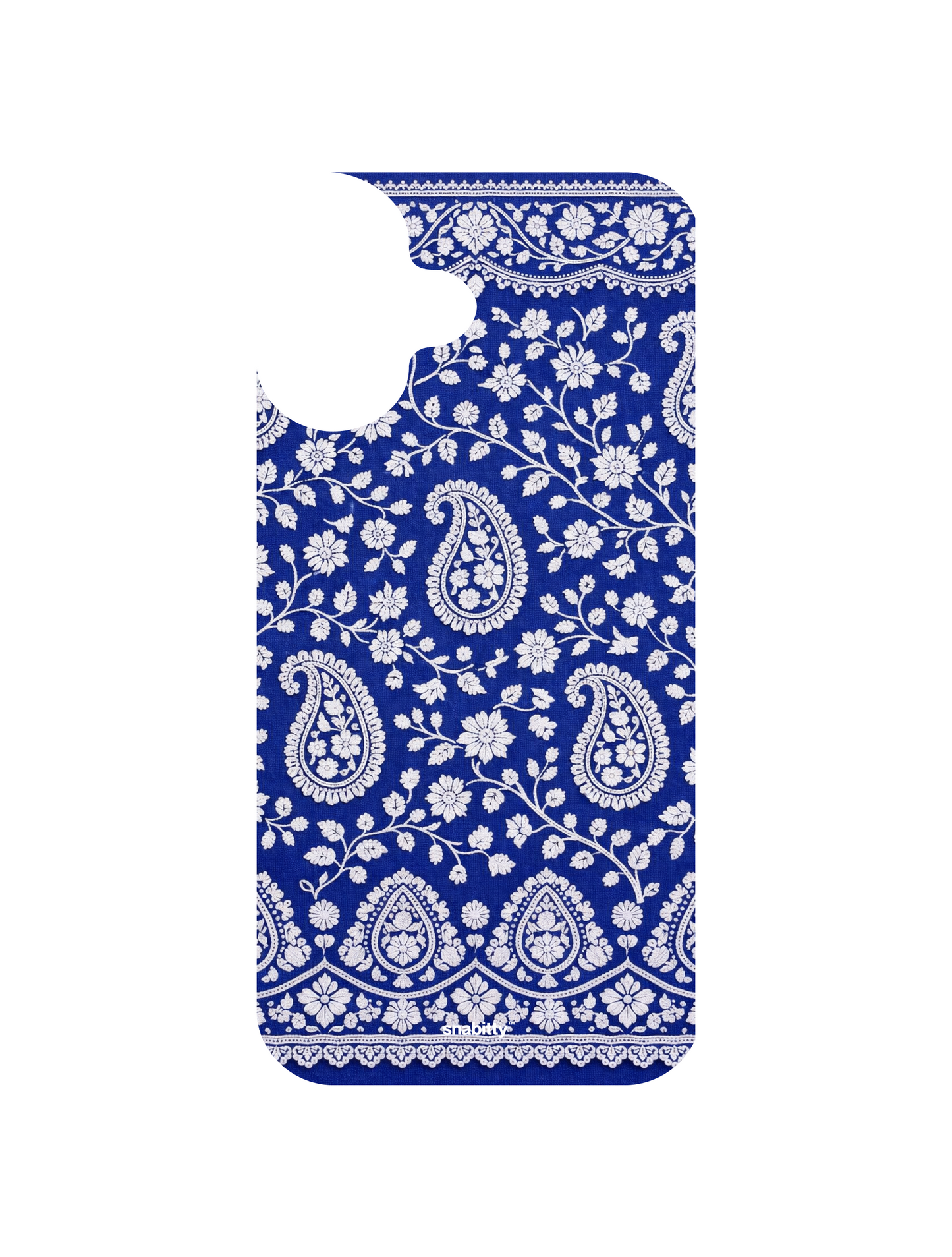 Royal Blue Bel aur Paisley Chikankari