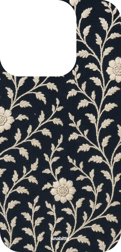 Navy Voile Chikankari