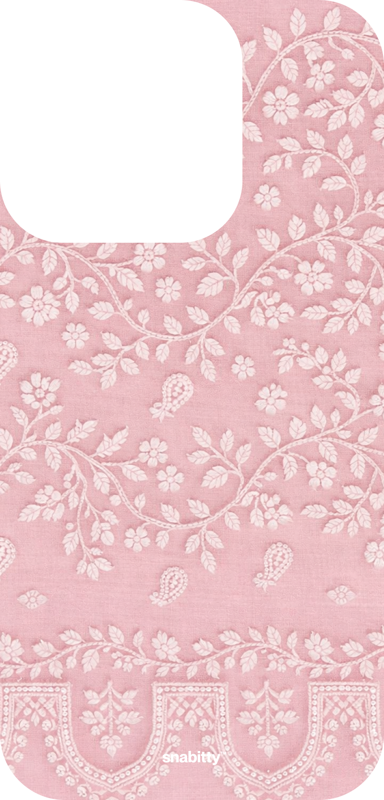 Baby Pink Bel aur Phool Chikankari