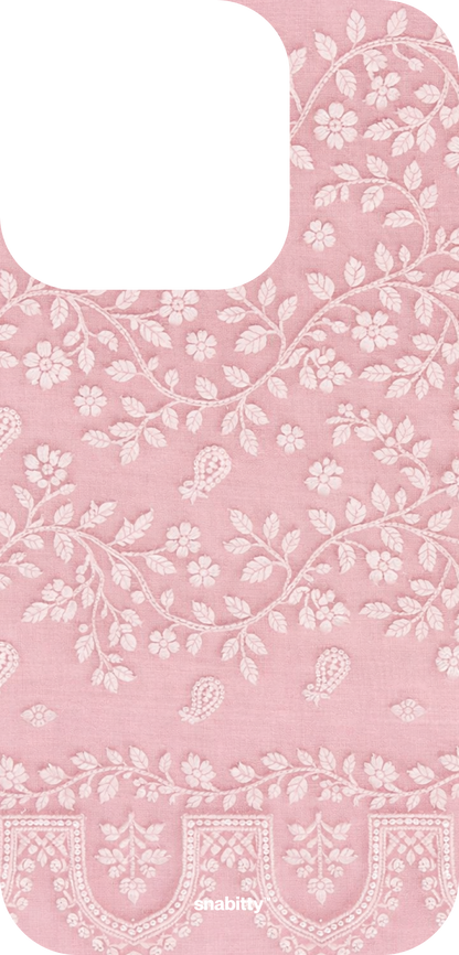 Baby Pink Bel aur Phool Chikankari