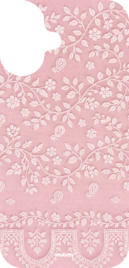 Baby Pink Bel aur Phool Chikankari