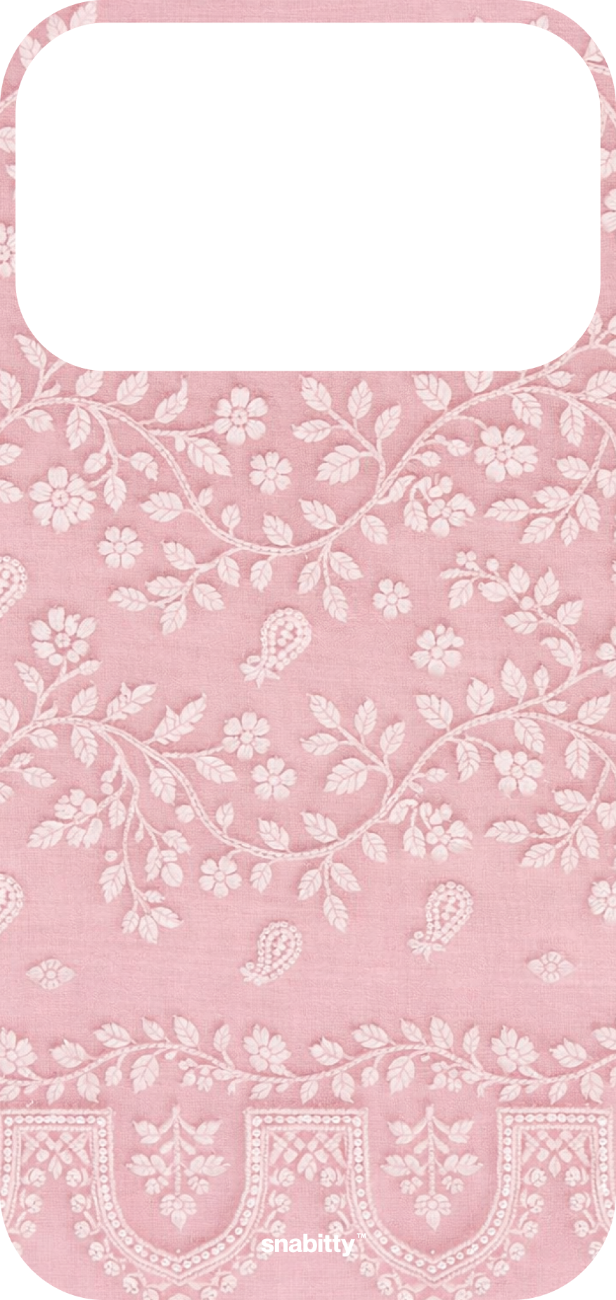 Baby Pink Bel aur Phool Chikankari