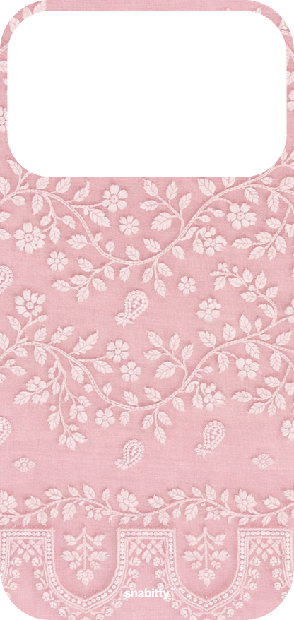 Baby Pink Bel aur Phool Chikankari