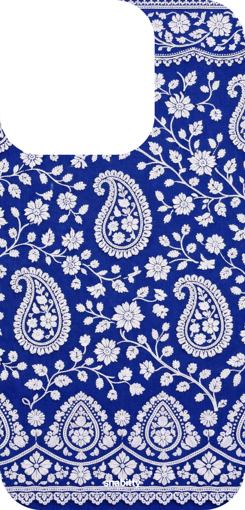 Royal Blue Bel aur Paisley Chikankari