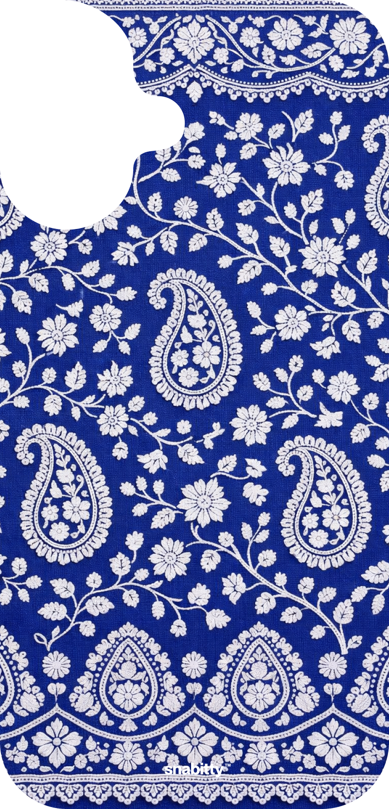 Royal Blue Bel aur Paisley Chikankari