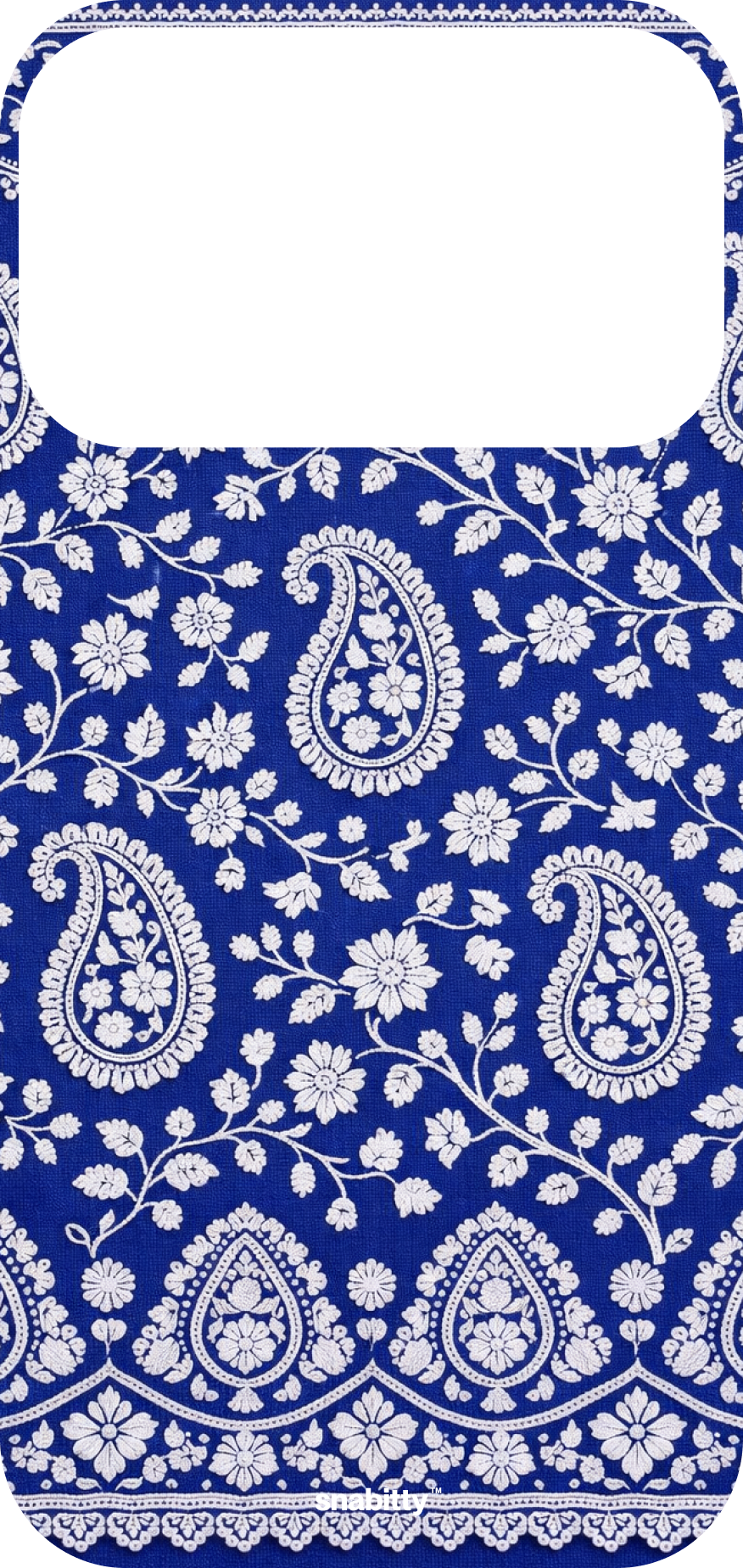 Royal Blue Bel aur Paisley Chikankari