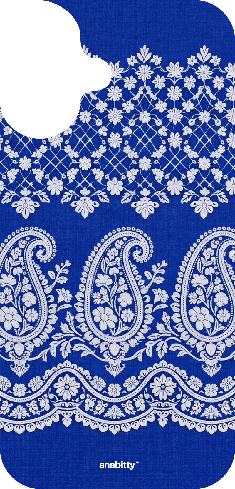 Royal Blue Jaal Chikankari