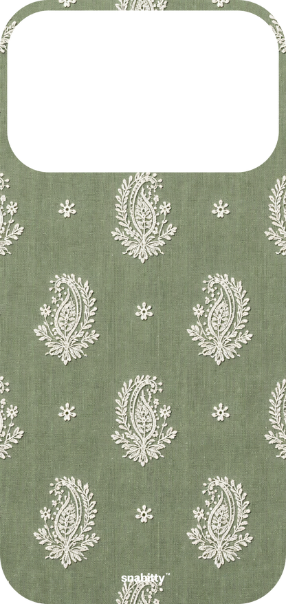 Sage Green Butta motif Chikankari
