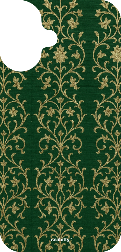 Paithani asawali dark green