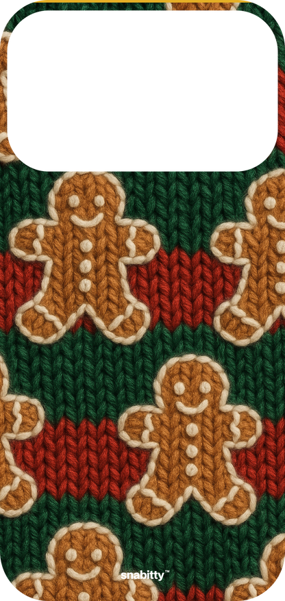 Gingerbread men assemble knit
