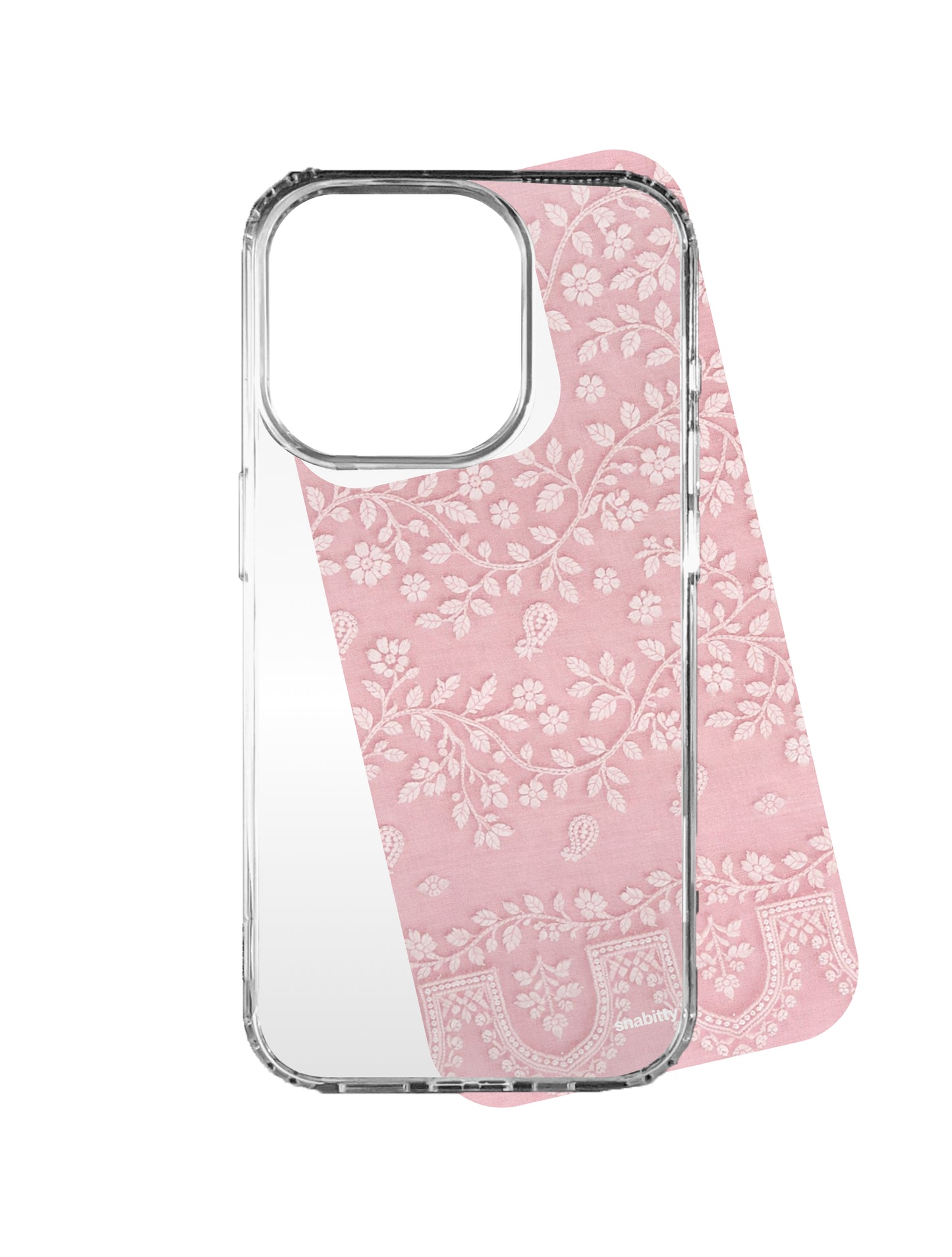 Baby Pink Bel aur Phool Chikankari