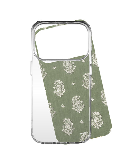 Sage Green Butta motif Chikankari