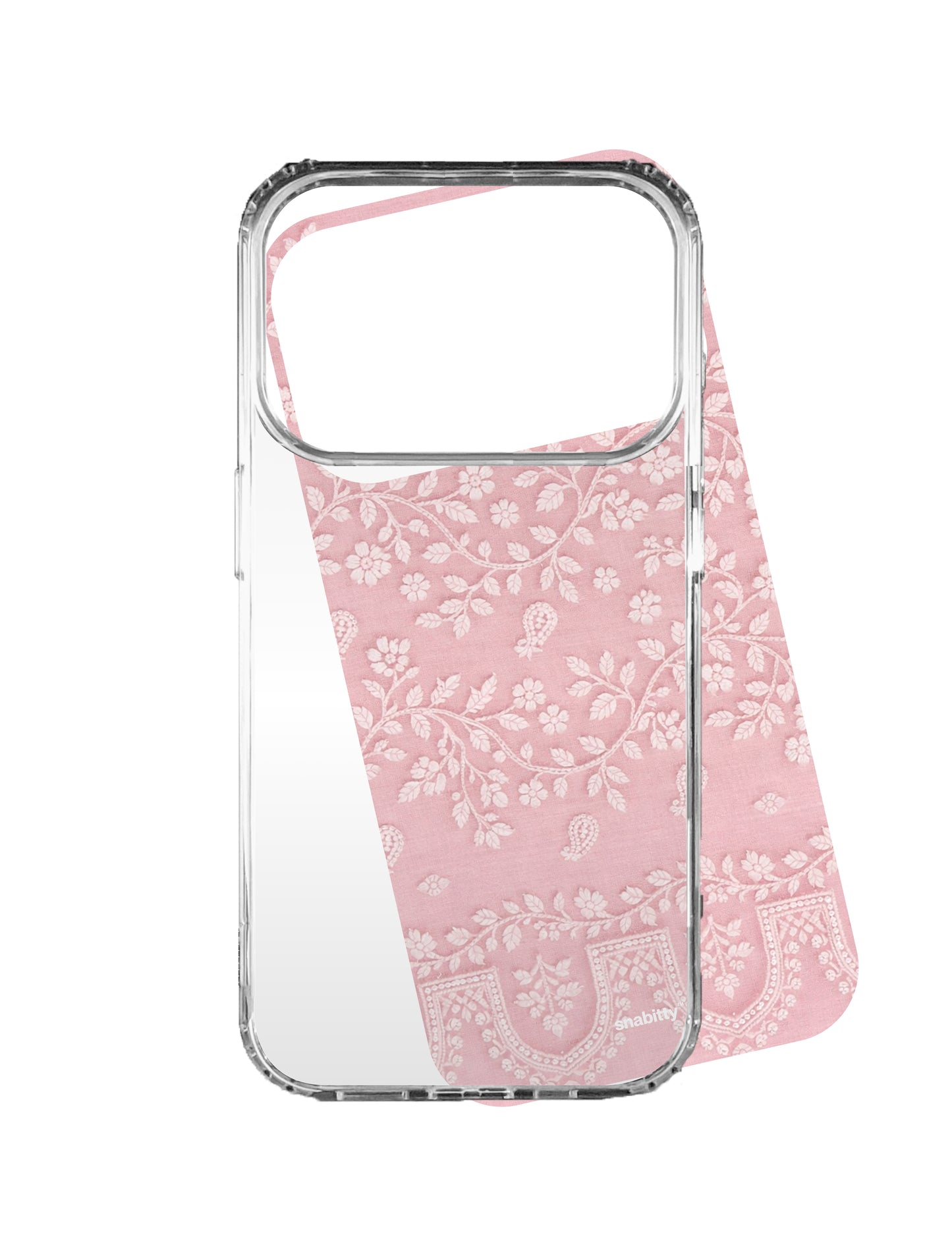 Baby Pink Bel aur Phool Chikankari