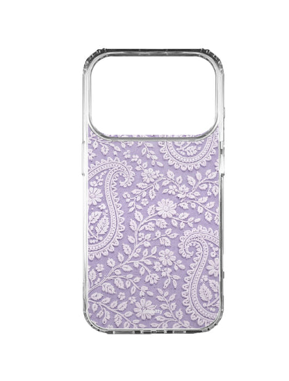 Lilac Bel aur Paisley Chikankari