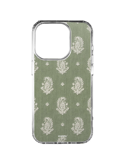 Sage Green Butta motif Chikankari