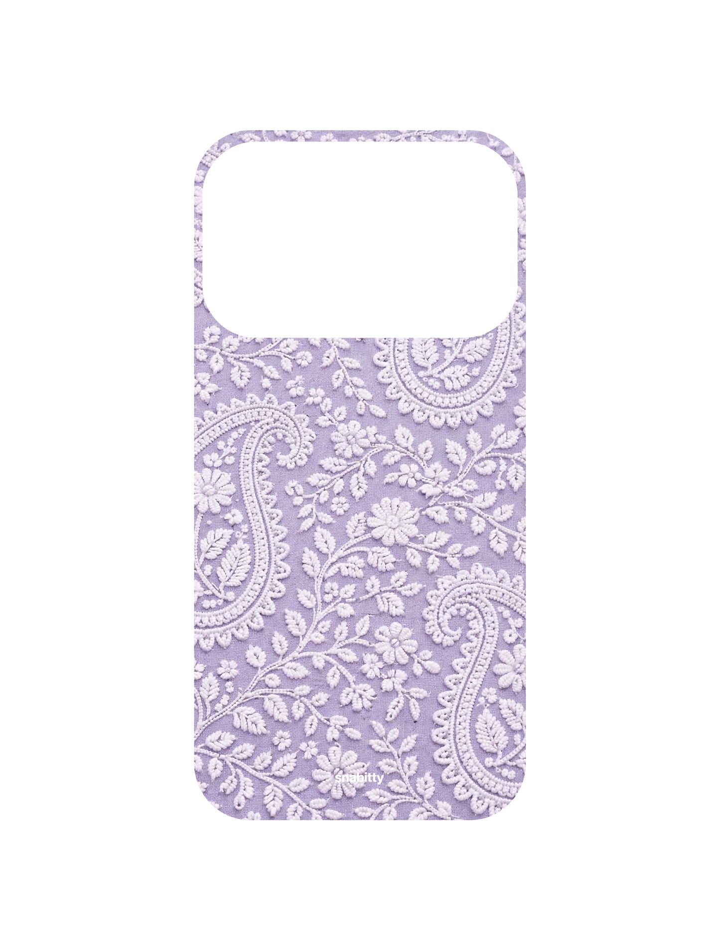 Lilac Bel aur Paisley Chikankari