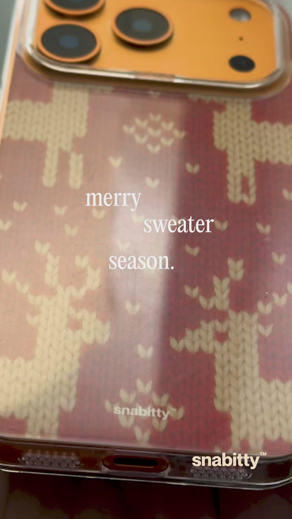 Merry sweater season set of 6 + Anti-yellow clear case